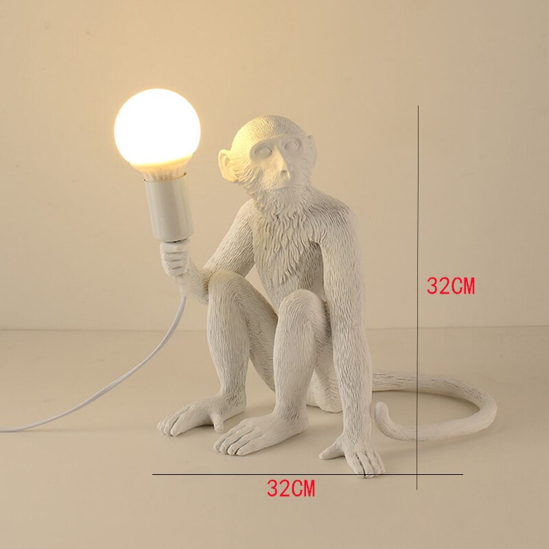 حديثة LED Art Monkey Floor Light Lead Lead Lade Lead for Living Parlor Room Room Lights Lights Home Interior Decor