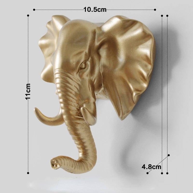 Wandhaken, Tierkopf-Rack, Mantelkappen, Wandaufhänger, Pferd, Giraffe, Elch, Elefant, Haken, dekoratives Dekor, Badezimmer-Accessoires