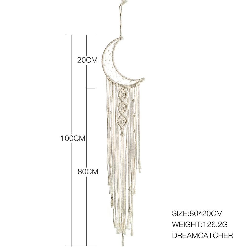 Mond und Stern Makramee Wandbehang Wandteppich Boho Wanddekoration Makramee Deko Pared Handarbeit Kinder Mädchen Zimmer Dekoration Geschenk 48h