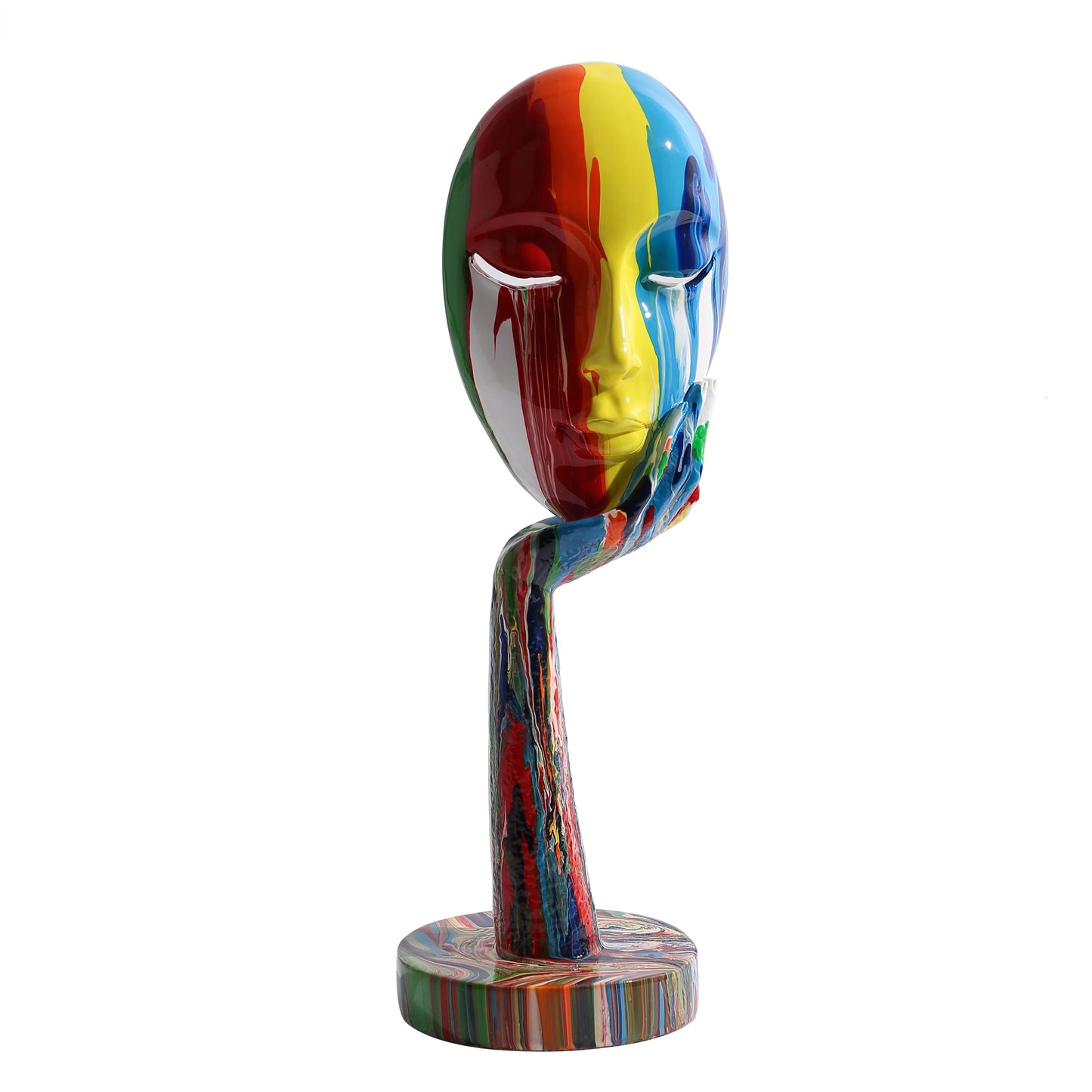 Moderne Kunst, kreativ bemalt, bunt, abstrakte Maske, Dekoration, Heim-Weinschrank, Büro-Dekoration, Desktop-Dekoration, Kunsthandwerk