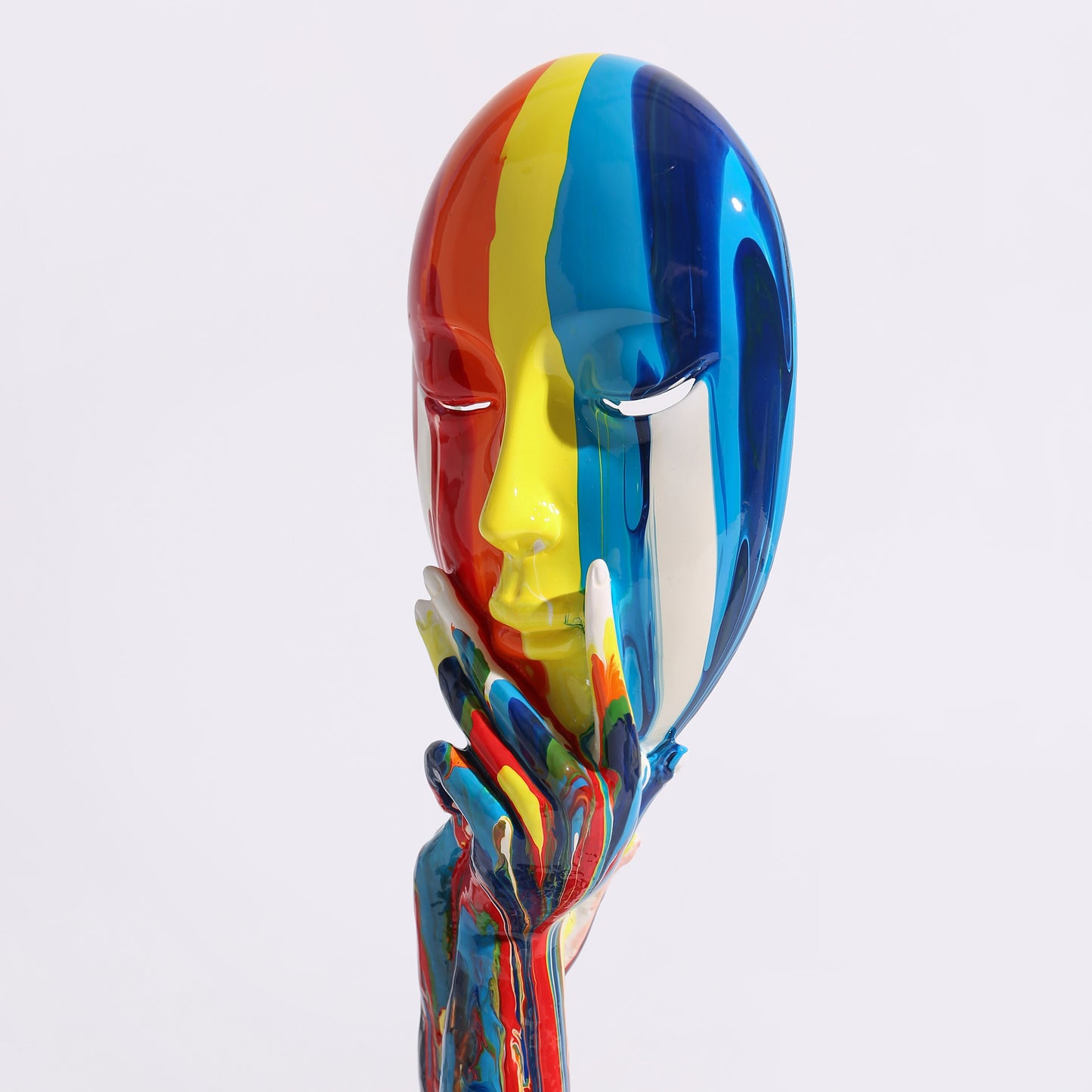 Moderne Kunst, kreativ bemalt, bunt, abstrakte Maske, Dekoration, Heim-Weinschrank, Büro-Dekoration, Desktop-Dekoration, Kunsthandwerk
