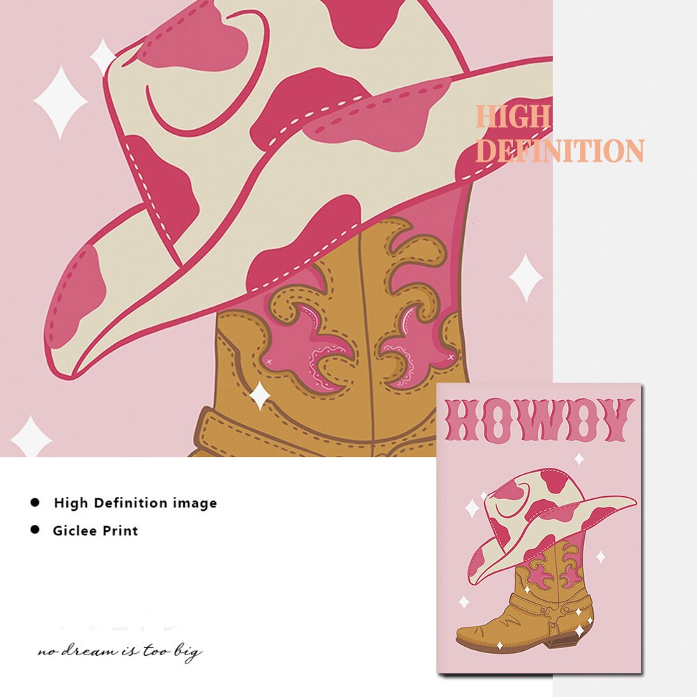 Rosa Preppy-Wandkunst, Mädchen-Bettzimmer-Dekoration, Pink-Leinwandgemälde, Wohnheim-Preppy-Poster, nordische Funky-Heimdekoration