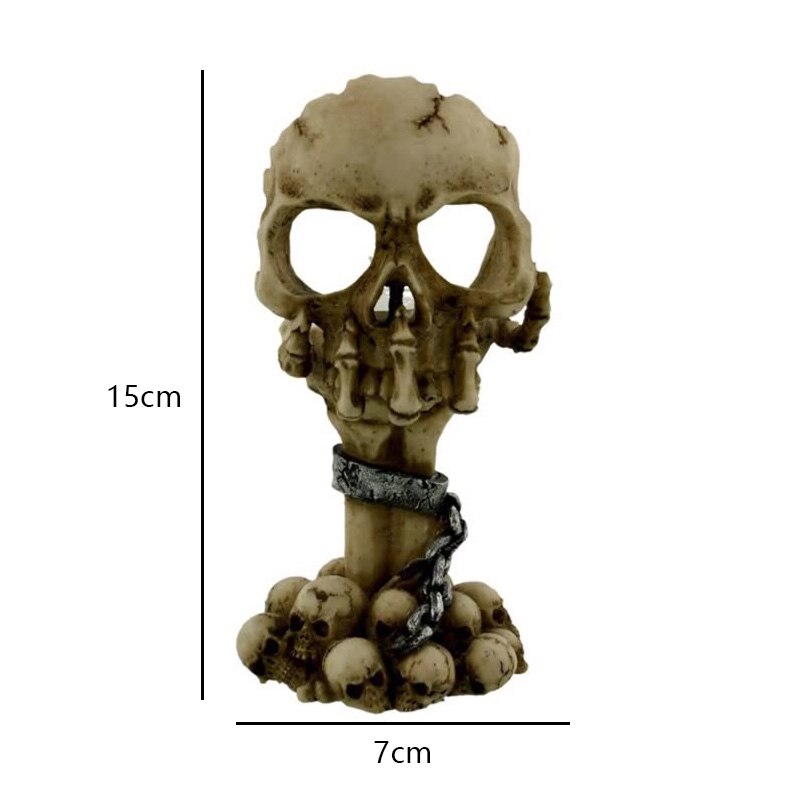 Wohndeko-Zubehör, Totenkopf-Kerzenhalter, Raumdekoration, Schreibtisch-Mittelstück, Kerzenständer, Halloween-Ornamente, Kunstharz, Bastelkram
