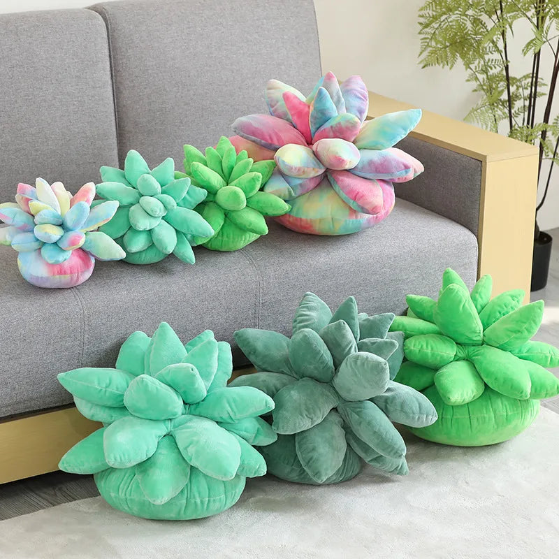 succulent outdoor pillow Simulation Creative Succulent Throw Pillow Cute Cactus Plant Pillows L –  acacuss
