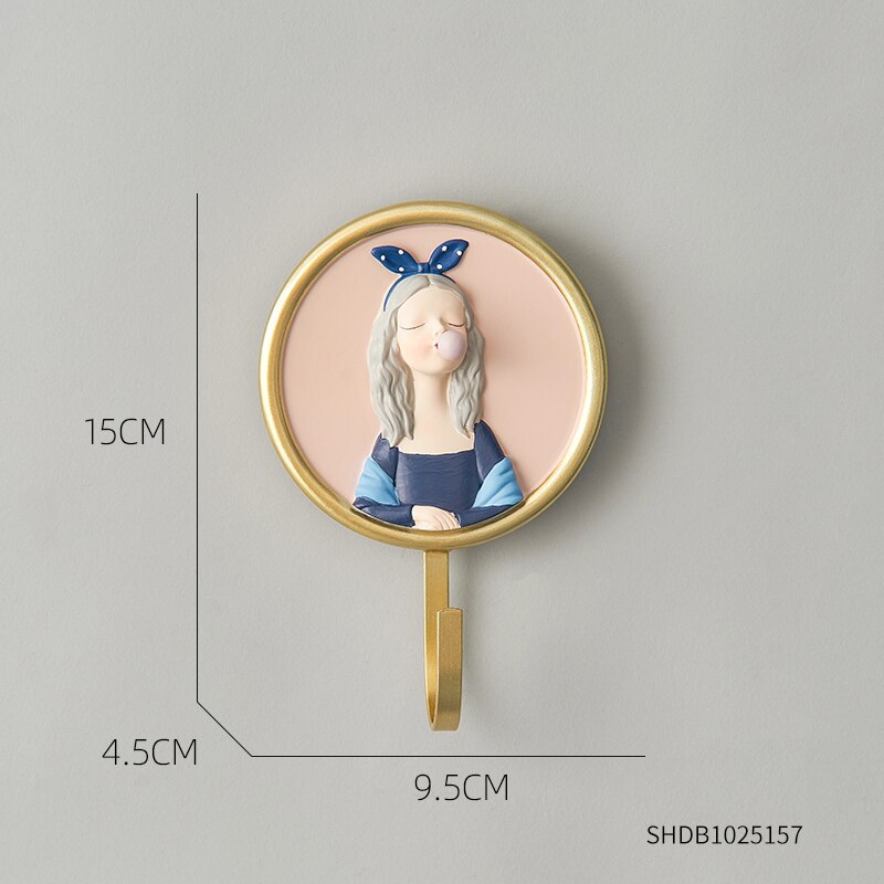 Mädchen Rack Wand Hängen Dekor Nordic Exquisite Harz Mantel Haken Hause Cartoon Minimalistischen Badezimmer Zubehör Kleiderbügel Dekoration