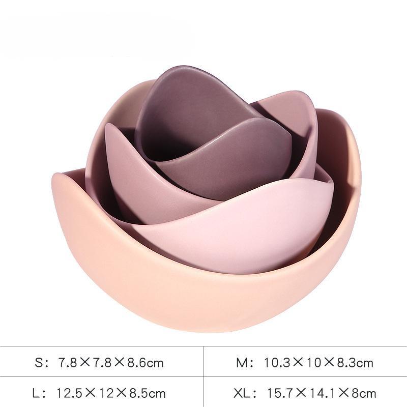Nordic Stil Neuheit Dekor Lotus Blume Schalen Wohnkultur Keramik Handwerk Küche Zubehör Innen Tisch Lagerung Schalen Geschenk