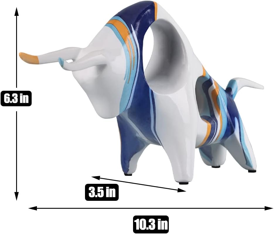 Graffiti Wall Street Bull Statue abstrakte kreative Tier Figur Skulptur Home Dekoration nordische Statue Desktop Ornament Geschenk