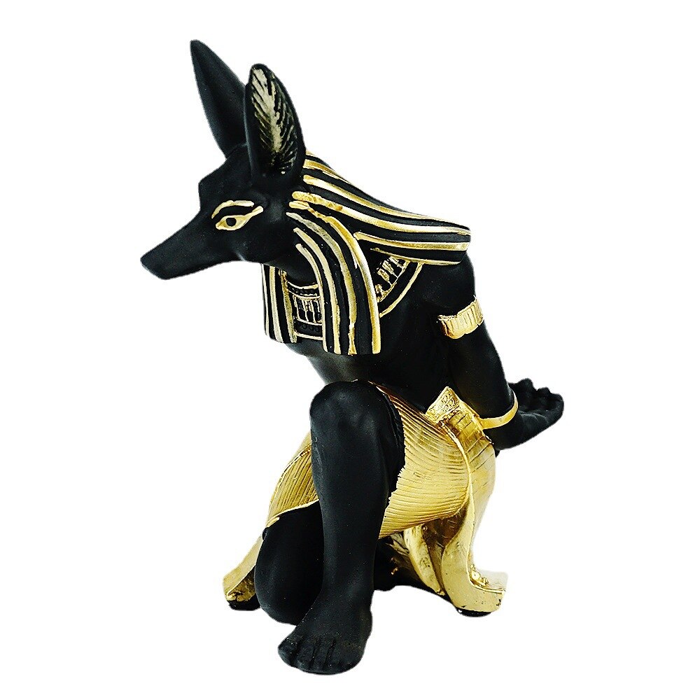 Home Dekoration Zubehör Abstrakte Anubis Weinregal Alten Ägyptischen Stil Wohnzimmer Tisch Ornament Retro Bar Zähler Dekor
