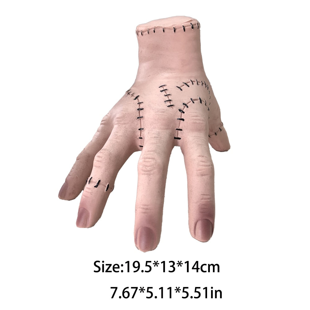 Lofytain Halloween Horror Wednesday Hand from Addams Family Cosplay Latex تمثال المنزل ديكور الحرف Parts Party