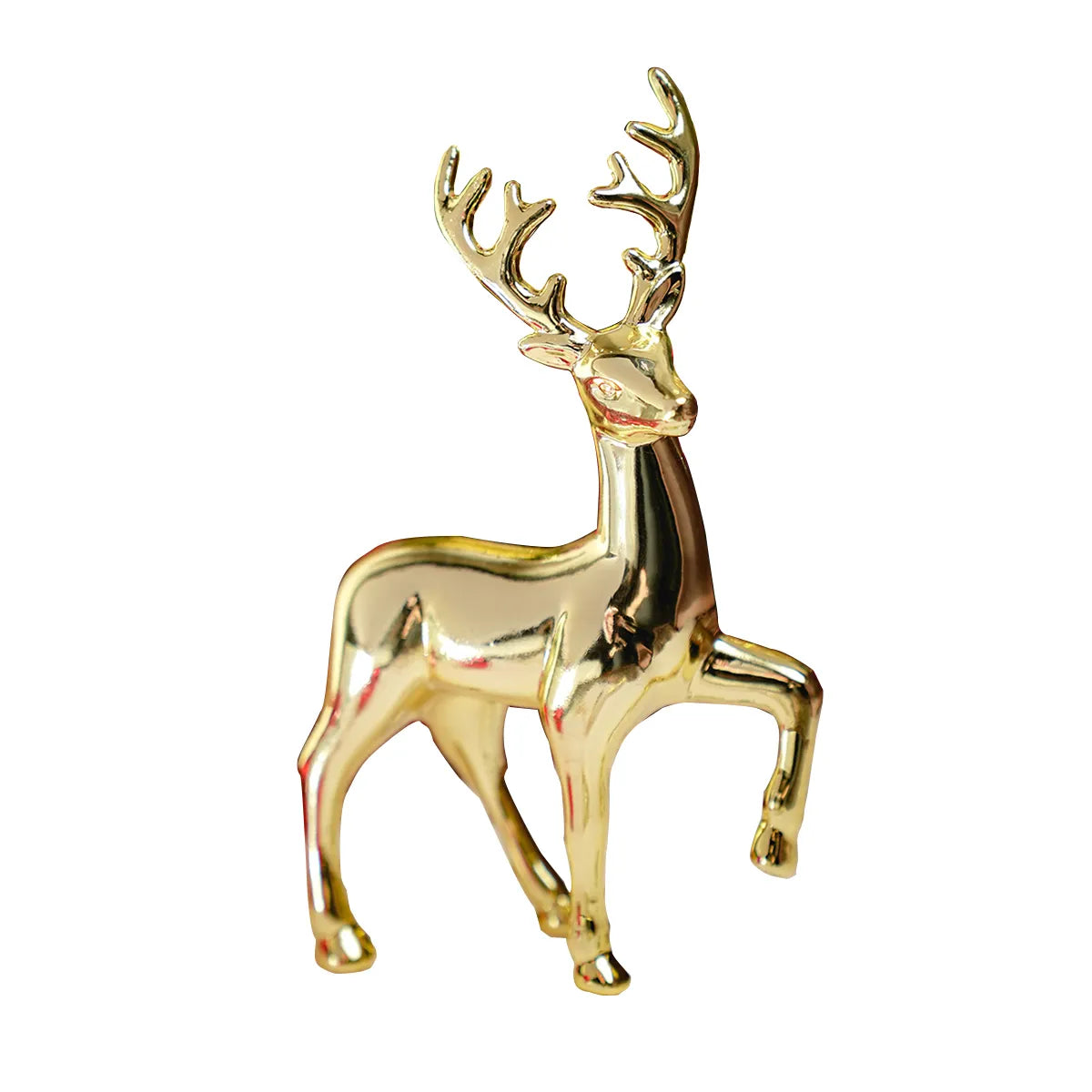 Figurines De Cerf En Métal Noir Mat - Paire De Rennes Déco Noël Moderne, Pour Cheminée, Salon Ou Table