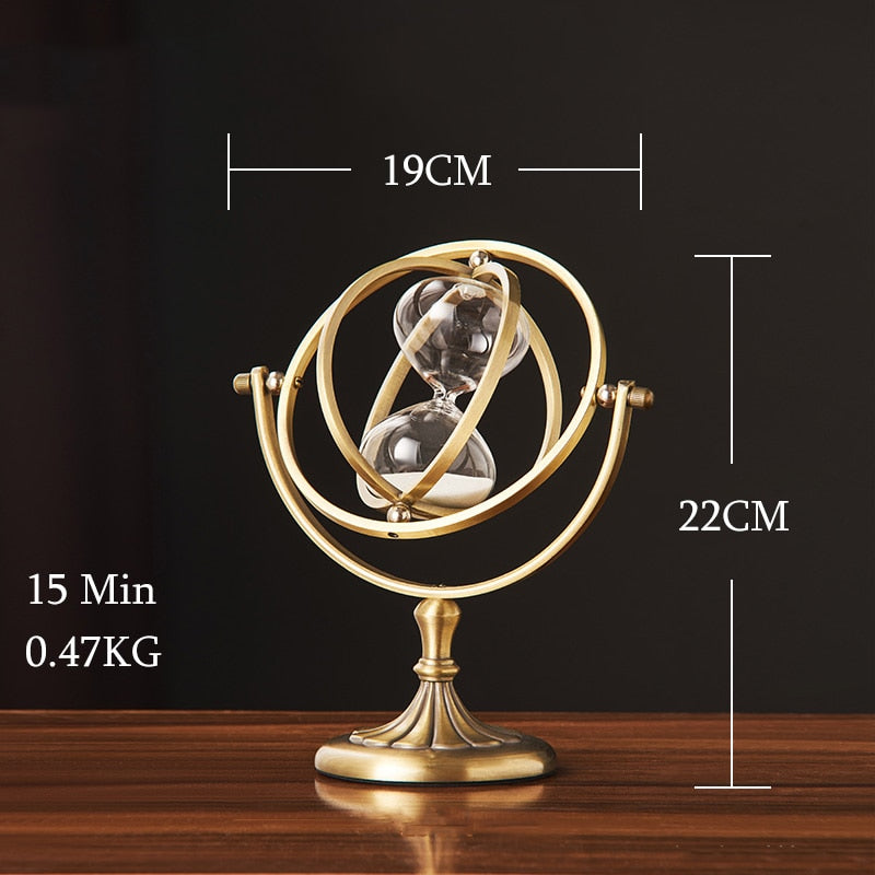 Modern Metal Warglass Sand Timer Oficina clásica de la oficina del estudio Decoración de la decoración del escritorio de la arena Temporizador del escritorio del hogar Decoración del escritorio del hogar