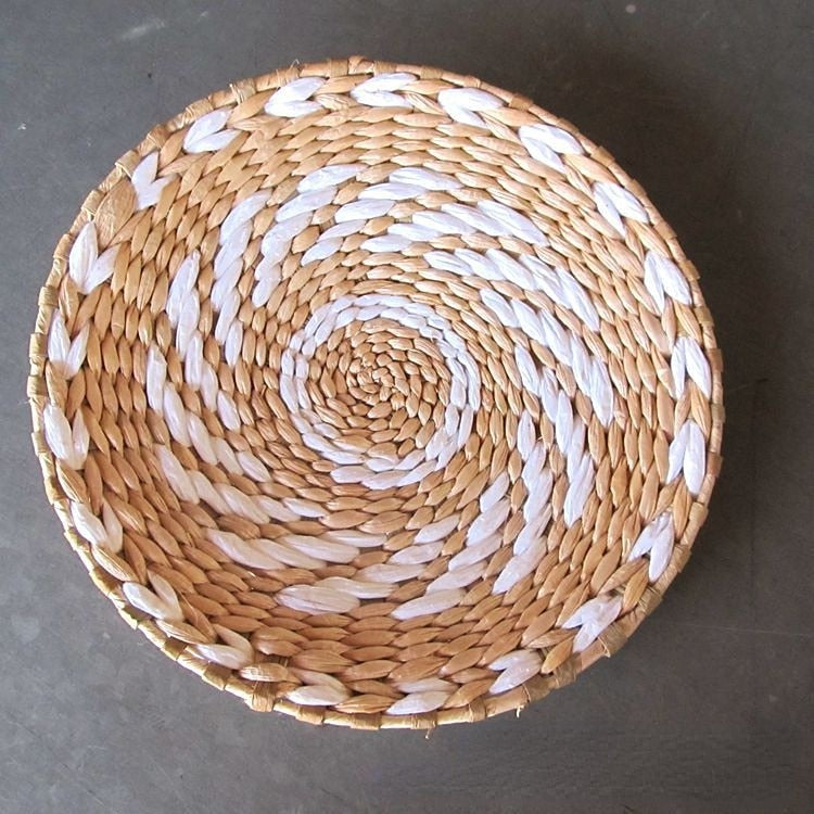 Wandteller aus Stroh im marokkanischen Stil, Hintergrunddekoration, Ethno-Stil, Wandbehang, Schlafzimmer, Sofa, Nachttisch, Heimdeko, 30 x 30 cm