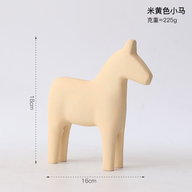 Morandi Pferdeskulptur aus Holz, Hochzeitsdekoration, Heimdekoration, Kunsthandwerk, Kinderspielzeug, Statuen zur Dekoration