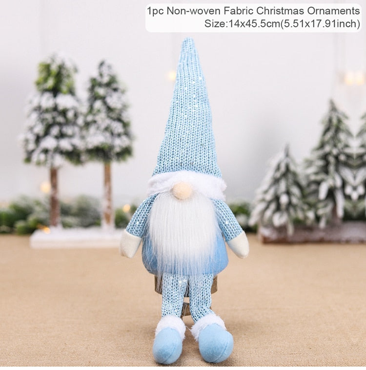 Gnome Weihnachten gesichtslose Puppe Frohe Weihnachten Dekorationen für Zuhause 2023 Weihnachtsschmuck Weihnachten Navidad Noel Geschenke Neujahr 2024