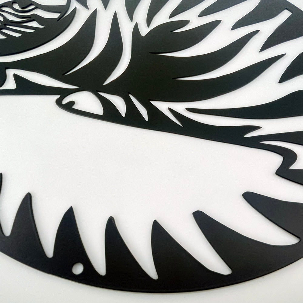 Geometrische Metall-Katzen-Silhouette, Kunst-Wanddekoration, Hängeschild, Vintage-Zimmer, Schlafzimmer, Dekoration, Heimdekoration, Geschenk für Katzenliebhaber