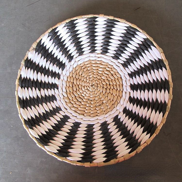 Wandteller aus Stroh im marokkanischen Stil, Hintergrunddekoration, Ethno-Stil, Wandbehang, Schlafzimmer, Sofa, Nachttisch, Heimdeko, 30 x 30 cm