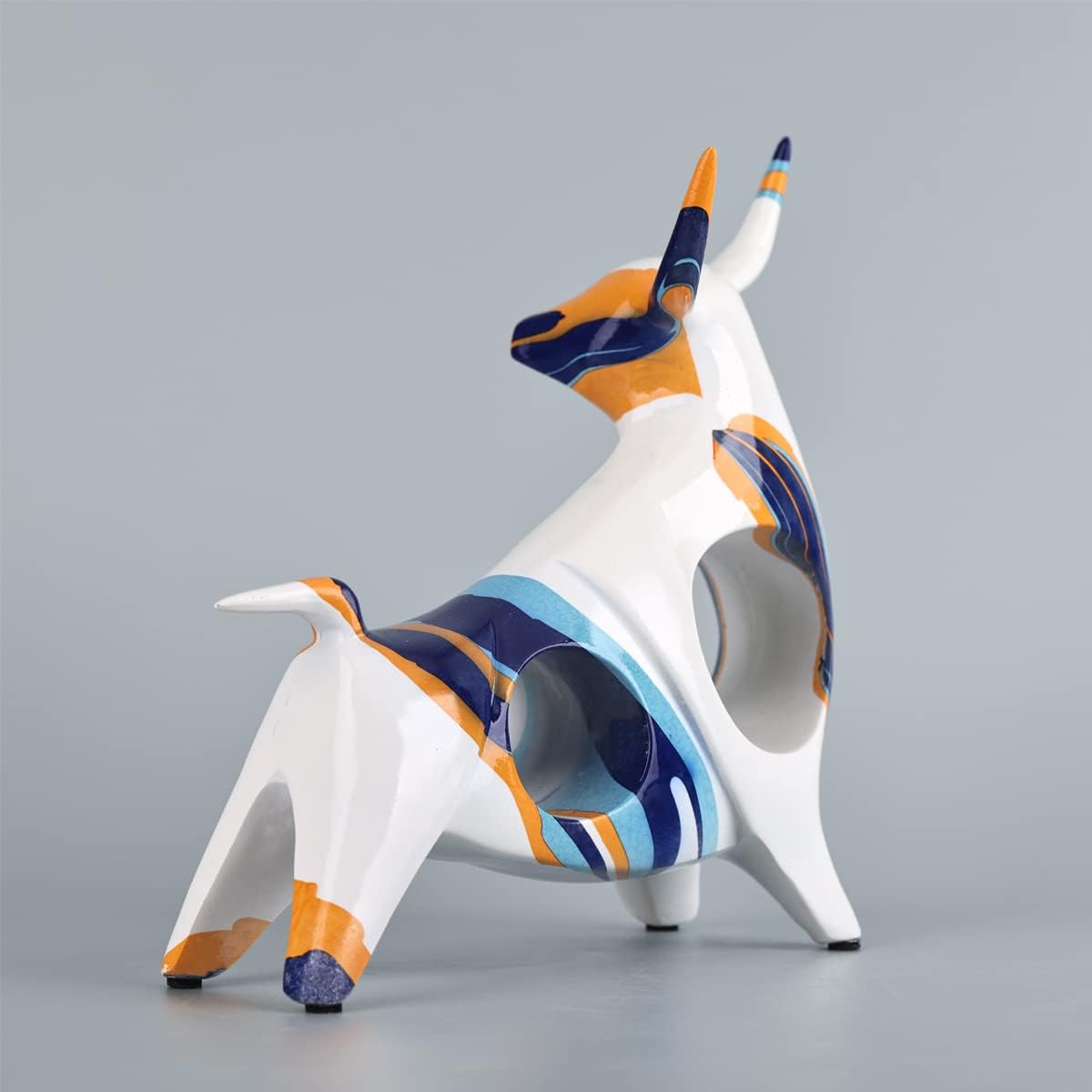 Graffiti Wall Street Bull Statue abstrakte kreative Tier Figur Skulptur Home Dekoration nordische Statue Desktop Ornament Geschenk
