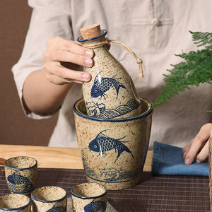 Sake Home Bar Sets Shot Glass Gift Box Soju Bar Sets Alcohol Bottle Bartending Kits Cups Jogo De Cozinha Bar Accessories WSW40XP acacuss
