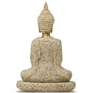 Sandstone Crafts Buddha Statue Resin Handicrafts Living Room Entrance Home Decor Southeast Asia Sculpture Meditation Bodhisattva acacuss