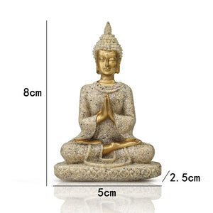 Sandstone Crafts Buddha Statue Resin Handicrafts Living Room Entrance Home Decor Southeast Asia Sculpture Meditation Bodhisattva acacuss