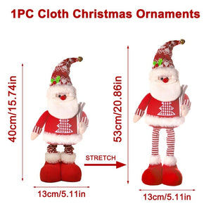 Santa Claus Christmas Ornaments Tree Decor Elk Snowman Plush Christmas Doll Decorations For Home 2023 Navidad Pendant Gift Kids acacuss