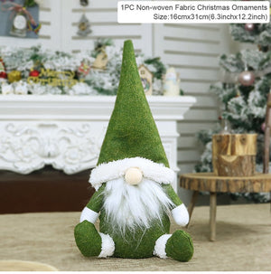 Santa Claus Christmas Ornaments Tree Decor Elk Snowman Plush Christmas Doll Decorations For Home 2023 Navidad Pendant Gift Kids acacuss