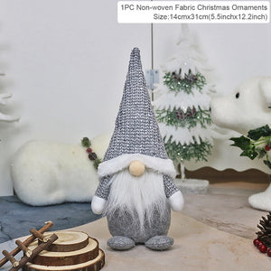 Santa Claus Christmas Ornaments Tree Decor Elk Snowman Plush Christmas Doll Decorations For Home 2023 Navidad Pendant Gift Kids acacuss