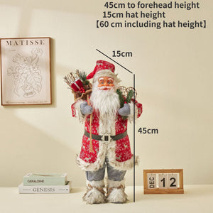 Santa Claus Christmas Ornaments Tree Decor Elk Snowman Plush Christmas Doll Decorations For Home 2023 Navidad Pendant Gift Kids acacuss