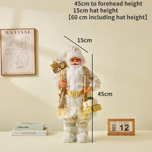 Santa Claus Christmas Ornaments Tree Decor Elk Snowman Plush Christmas Doll Decorations For Home 2023 Navidad Pendant Gift Kids acacuss