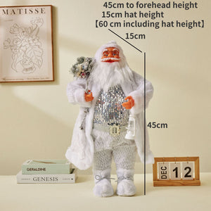 Santa Claus Christmas Ornaments Tree Decor Elk Snowman Plush Christmas Doll Decorations For Home 2023 Navidad Pendant Gift Kids acacuss