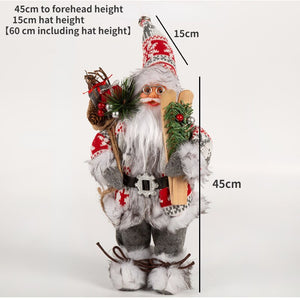 Santa Claus Christmas Ornaments Tree Decor Elk Snowman Plush Christmas Doll Decorations For Home 2023 Navidad Pendant Gift Kids acacuss