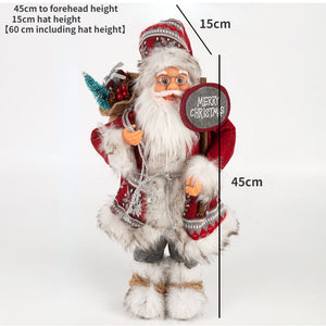 Santa Claus Christmas Ornaments Tree Decor Elk Snowman Plush Christmas Doll Decorations For Home 2023 Navidad Pendant Gift Kids acacuss