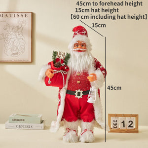 Santa Claus Christmas Ornaments Tree Decor Elk Snowman Plush Christmas Doll Decorations For Home 2023 Navidad Pendant Gift Kids acacuss