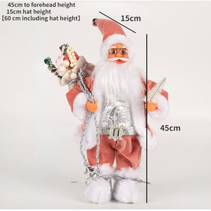 Santa Claus Christmas Ornaments Tree Decor Elk Snowman Plush Christmas Doll Decorations For Home 2023 Navidad Pendant Gift Kids acacuss