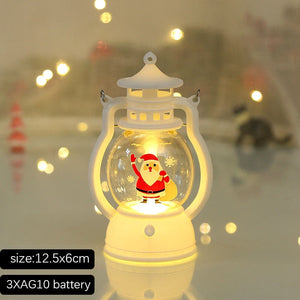 Santa Snowman Christmas Diamond LED Wind Lantern Ornament Christmas Decoration for Home 2023 Navidad Noel New Year 2024 Kid Gift acacuss