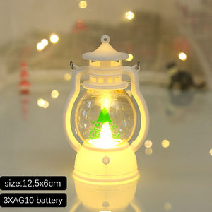 Santa Snowman Christmas Diamond LED Wind Lantern Ornament Christmas Decoration for Home 2023 Navidad Noel New Year 2024 Kid Gift acacuss