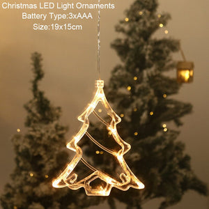Santa Snowman Christmas Diamond LED Wind Lantern Ornament Christmas Decoration for Home 2023 Navidad Noel New Year 2024 Kid Gift acacuss