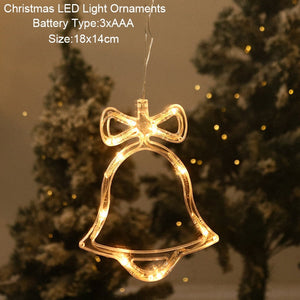 Santa Snowman Christmas Diamond LED Wind Lantern Ornament Christmas Decoration for Home 2023 Navidad Noel New Year 2024 Kid Gift acacuss