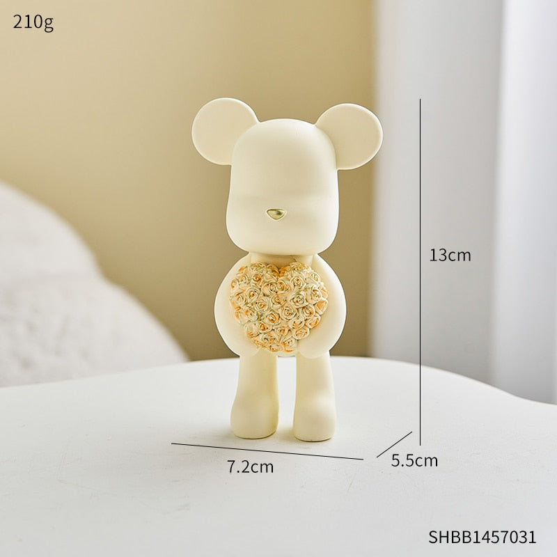 Moderne Stil Nordic Hause Kawaii Ballon Bär Figuren Harz Ornament Büro Schreibtisch Skulptur Zubehör Wohnzimmer Statue Dekor