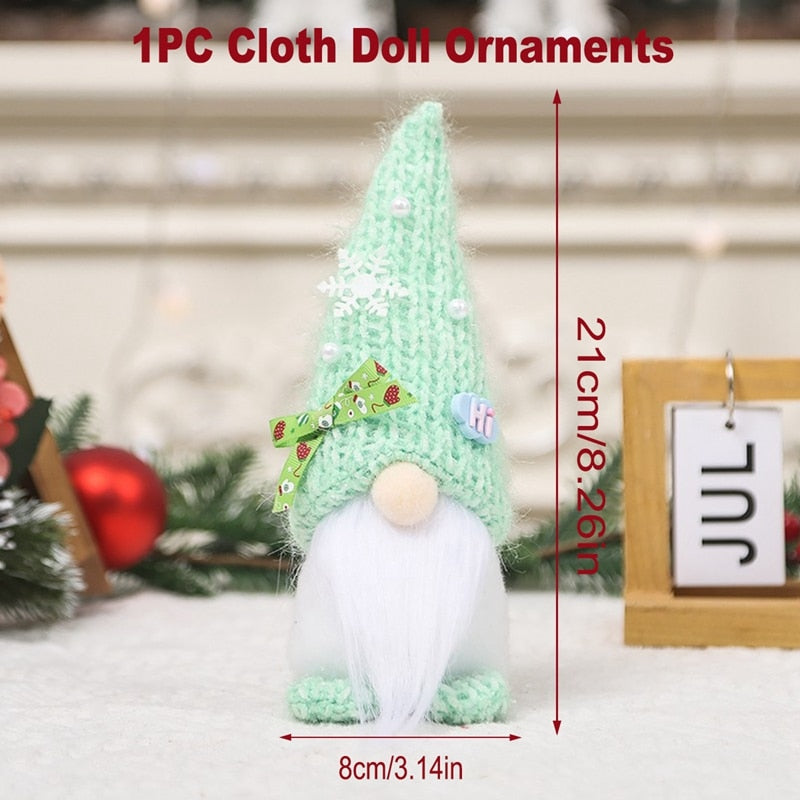 Gnome Weihnachten gesichtslose Puppe Frohe Weihnachten Dekorationen für Zuhause 2023 Weihnachtsschmuck Weihnachten Navidad Noel Geschenke Neujahr 2024