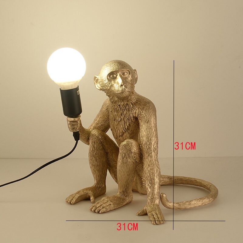 حديثة LED Art Monkey Floor Light Lead Lead Lade Lead for Living Parlor Room Room Lights Lights Home Interior Decor