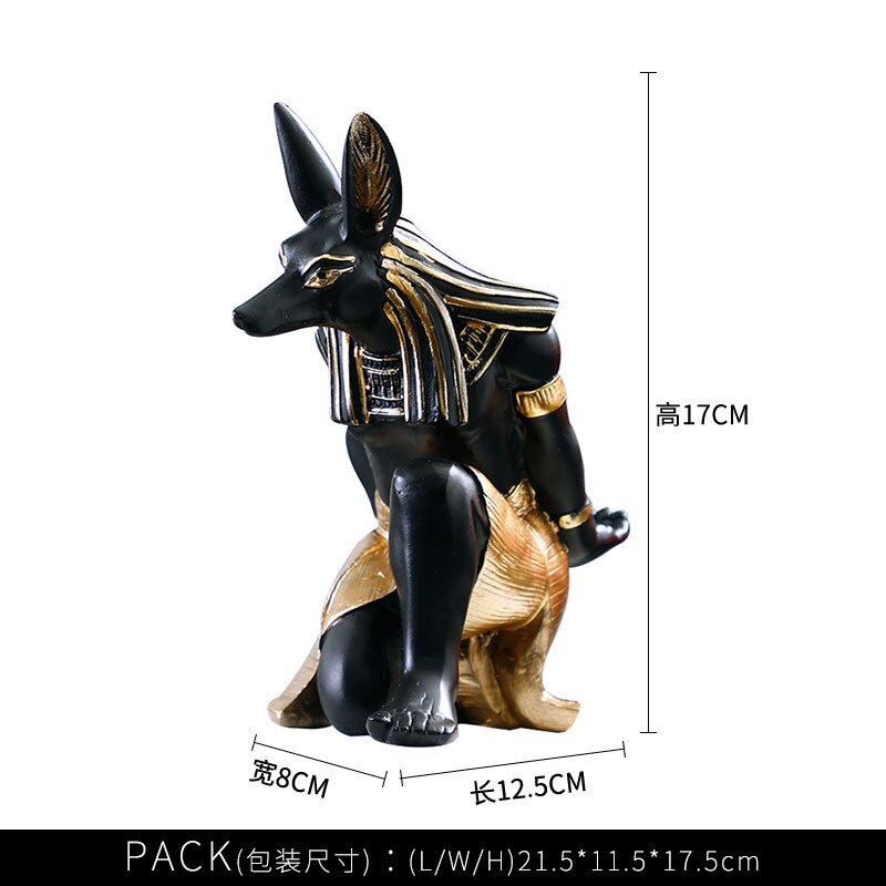 Home Dekoration Zubehör Abstrakte Anubis Weinregal Alten Ägyptischen Stil Wohnzimmer Tisch Ornament Retro Bar Zähler Dekor