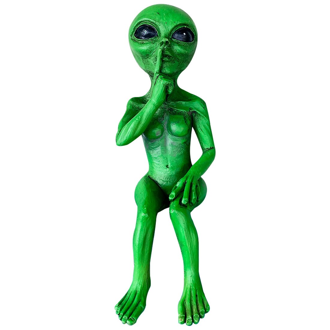 Étrange Alien tenant nain jurassique jardin elfe décoration Figurines pièces Art créatif Design cour décor jardin Statues