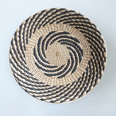 Wandteller aus Stroh im marokkanischen Stil, Hintergrunddekoration, Ethno-Stil, Wandbehang, Schlafzimmer, Sofa, Nachttisch, Heimdeko, 30 x 30 cm