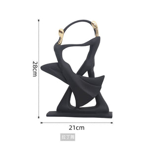 Scandinavian minimalist abstract music dance sculpture figure ornament home decoration TV cabinet wine cabinet abstract ornament acacuss