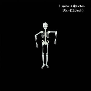 Scary Halloween Decoration Halloween Props Luminous Hanging Decoration Outdoor Party Horror Luminous Movable Skull Skeleton acacuss