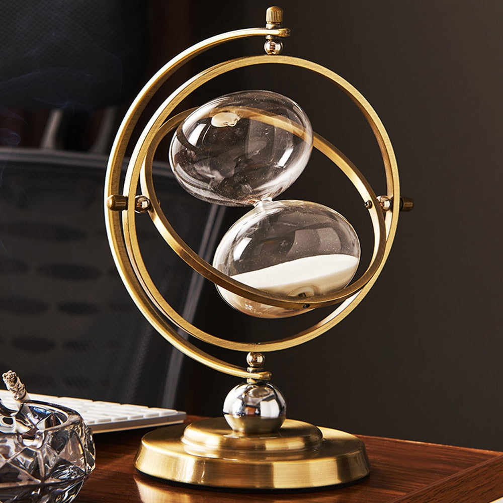 Modern Metal Warglass Sand Timer Oficina clásica de la oficina del estudio Decoración de la decoración del escritorio de la arena Temporizador del escritorio del hogar Decoración del escritorio del hogar