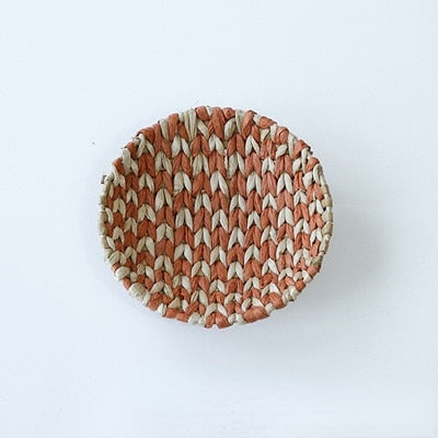 Wandteller aus Stroh im marokkanischen Stil, Hintergrunddekoration, Ethno-Stil, Wandbehang, Schlafzimmer, Sofa, Nachttisch, Heimdeko, 30 x 30 cm