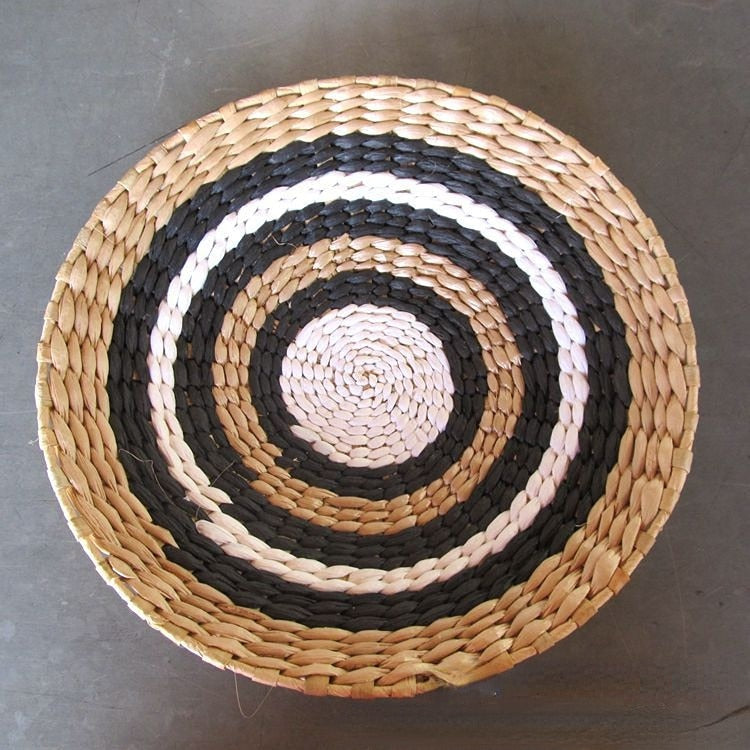 Wandteller aus Stroh im marokkanischen Stil, Hintergrunddekoration, Ethno-Stil, Wandbehang, Schlafzimmer, Sofa, Nachttisch, Heimdeko, 30 x 30 cm