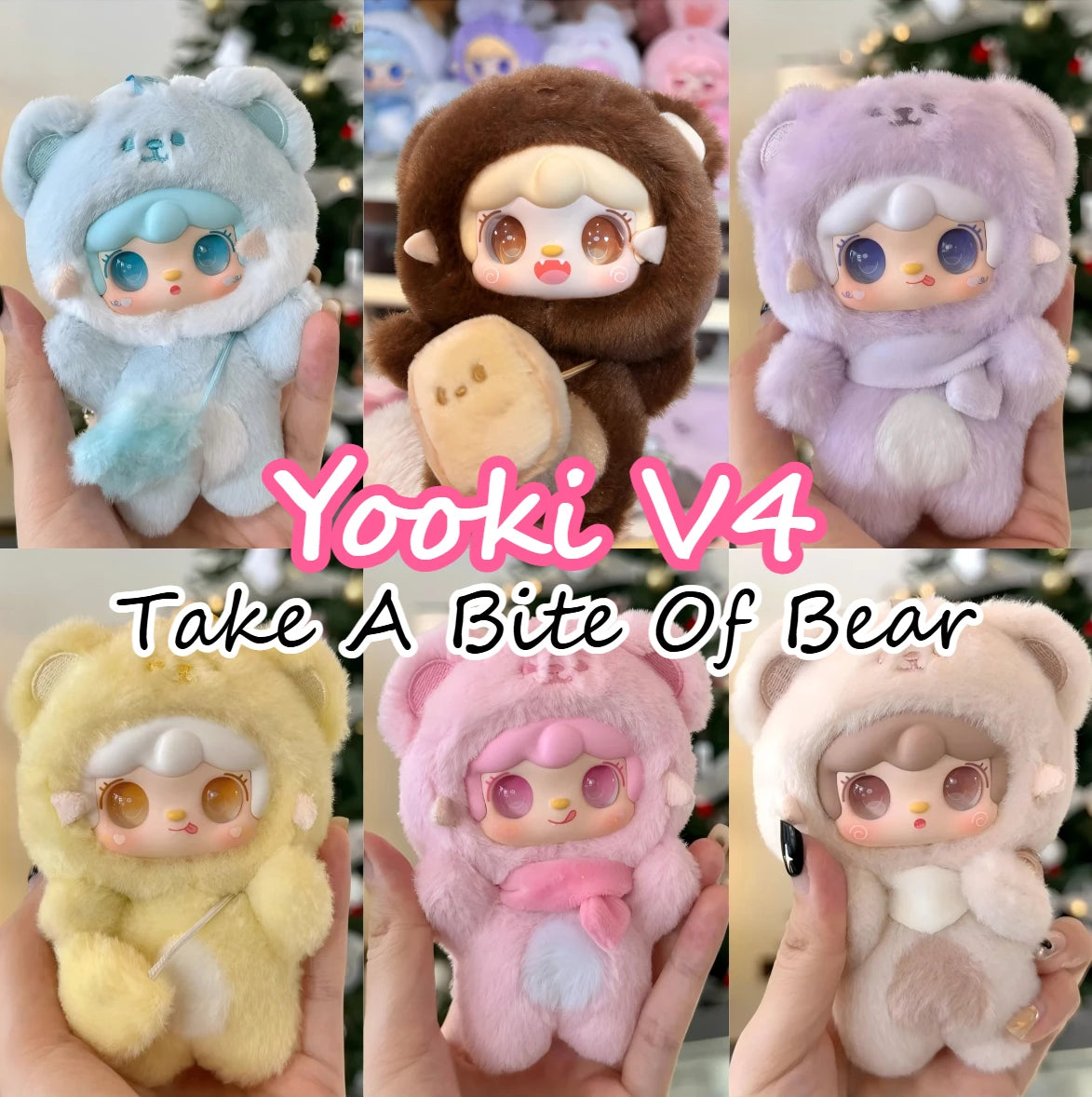 Yooki V4 Take A Bite Of Bear Series Cute Plush Blind Box Trend